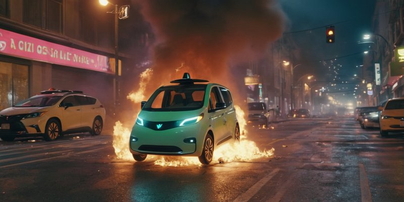 Поджоги Waymo Robotaxis и Lime e-scooters: Эскалация насилия в Лос-Анджелесе